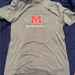 Nike Gray Men's Short Sleeve Baseball Tee
